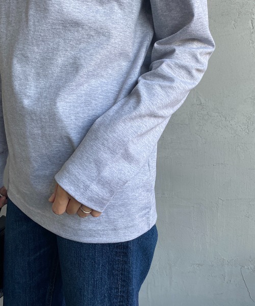 LACOSTE（ラコステ）の「【WEB限定】[LACOSTE/ラコステ] ワンポイントロゴ クルーネックロンT（Tシャツ/カットソー・レディース・グレー/ブラック/ホワイト/ネイビー・3/4/5/6）」の12枚目の写真