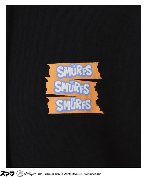 Mac-House(マックハウス)の「Smurf スマーフ プリント 裏毛スウェットプルオーバーパーカー(パーカー・メンズ・アイボリー/グリーン/ブラック・L/M)」の16枚目の写真