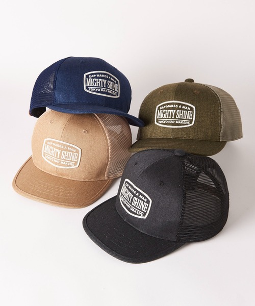 Mighty Shine（マイティシャイン）の「Wappen Short Brim Mesh Cap / Mighty Shine  SUMMER（キャップ・メンズ・ベージュ/ブラック/ネイビー/カーキ・FREE）」の5枚目の写真