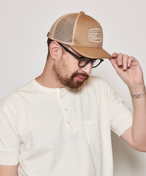 Mighty Shine（マイティシャイン）の「Wappen Short Brim Mesh Cap / Mighty Shine  SUMMER（キャップ・メンズ・ベージュ/ブラック/ネイビー/カーキ・FREE）」の19枚目の写真