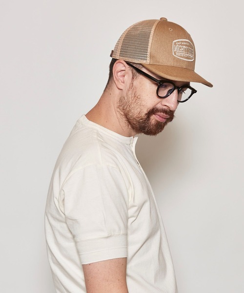 Mighty Shine（マイティシャイン）の「Wappen Short Brim Mesh Cap / Mighty Shine  SUMMER（キャップ・メンズ・ベージュ/ブラック/ネイビー/カーキ・FREE）」の21枚目の写真