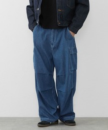 EDWIN エドウィン STEPMARK ワイドストレート デニム カーゴパンツ ユニセックス