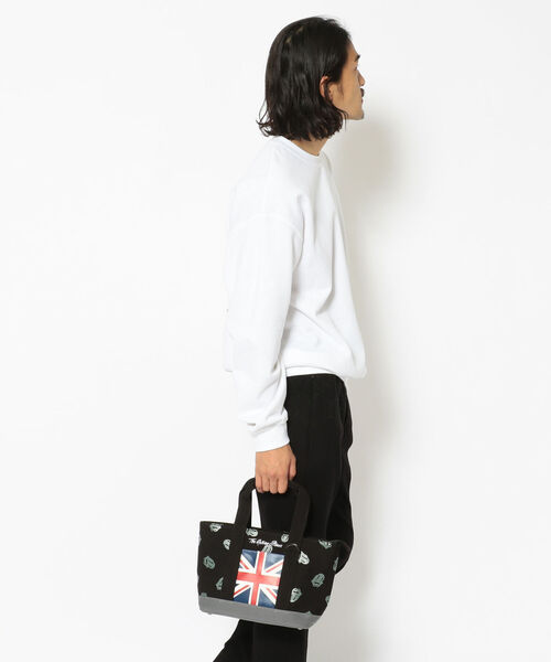 RAWLIFE(ロウライフ)の「BACK SPIN!/バックスピン!/The Rolling Stones Tongue Patterned Cart Bag(トートバッグ・メンズ・ブラック・FREE)」の6枚目の写真