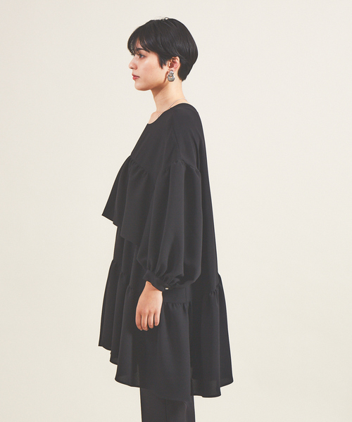 Rouge vif（ルージュヴィフ）の「ティアードブラウス（シャツ/ブラウス・レディース・ブラック/オフホワイト・フリー）」の7枚目の写真