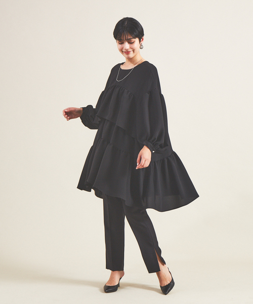 Rouge vif（ルージュヴィフ）の「ティアードブラウス（シャツ/ブラウス・レディース・ブラック/オフホワイト・フリー）」の14枚目の写真