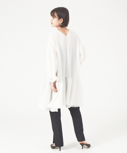 Rouge vif（ルージュヴィフ）の「ティアードブラウス（シャツ/ブラウス・レディース・ブラック/オフホワイト・フリー）」の17枚目の写真