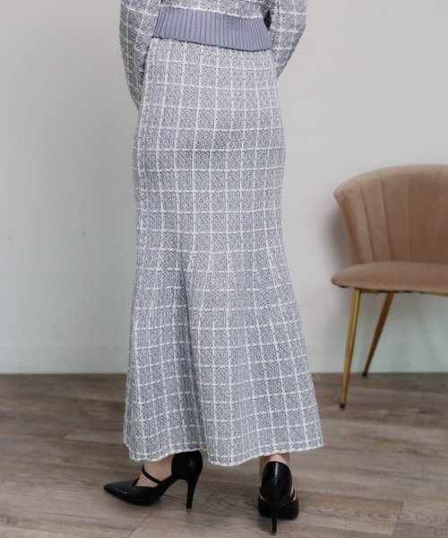 LIPSERVICE（リップサービス）の「ツィードニットマーメイドスカート（スカート・レディース・ブラック/ベージュ/ブルー・FREE）」の14枚目の写真