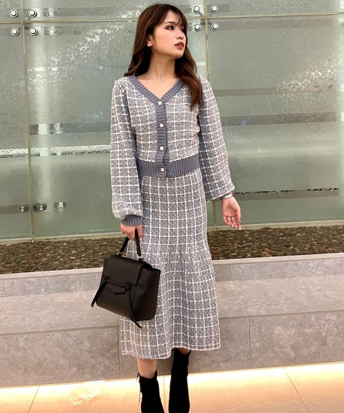 LIPSERVICE（リップサービス）の「ツィードニットマーメイドスカート（スカート・レディース・ブラック/ベージュ/ブルー・FREE）」の21枚目の写真