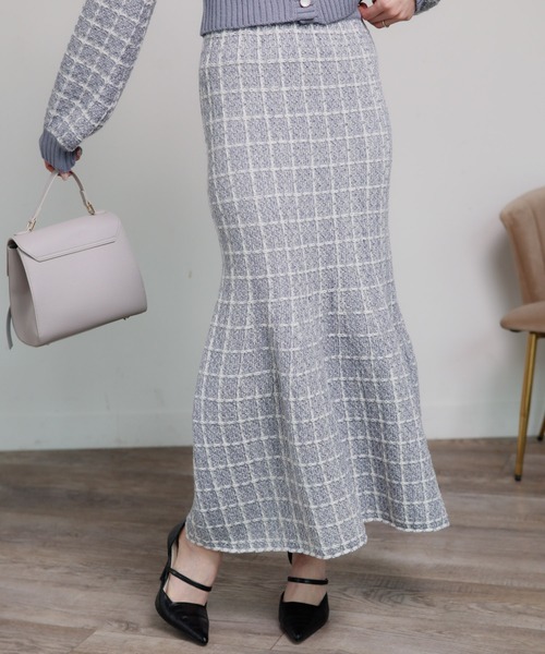 LIPSERVICE（リップサービス）の「ツィードニットマーメイドスカート（スカート・レディース・ブラック/ベージュ/ブルー・FREE）」の22枚目の写真