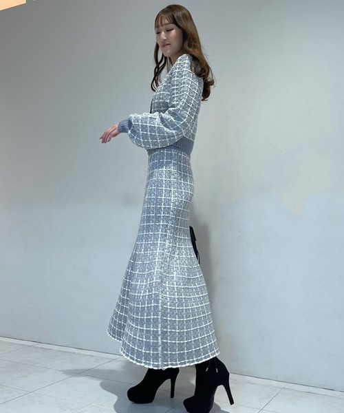 LIPSERVICE（リップサービス）の「ツィードニットマーメイドスカート（スカート・レディース・ブラック/ベージュ/ブルー・FREE）」の20枚目の写真