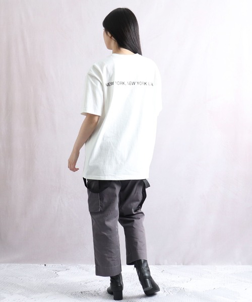 Manhattan Portage（マンハッタンポーテージ）の「【 Manhattan Portage / マンハッタンポーテージ 】MPL033 box logo T-shirt Tシャツ ロゴ T NSB（Tシャツ/カットソー・レディース・ブラック/ホワイト/ライトグリーン・FREE）」の5枚目の写真