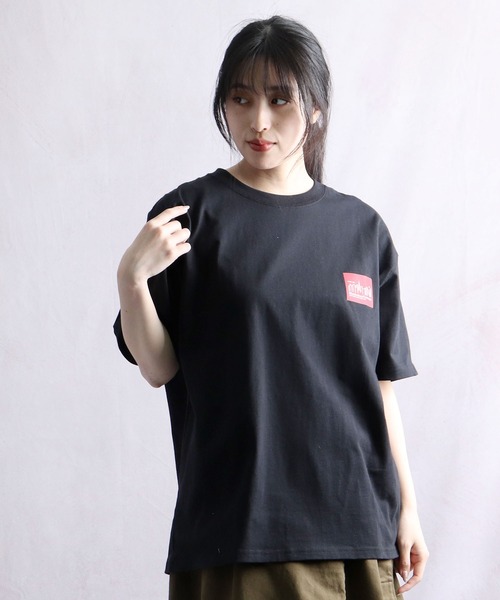 Manhattan Portage（マンハッタンポーテージ）の「【 Manhattan Portage / マンハッタンポーテージ 】MPL033 box logo T-shirt Tシャツ ロゴ T NSB（Tシャツ/カットソー・レディース・ブラック/ホワイト/ライトグリーン・FREE）」の11枚目の写真
