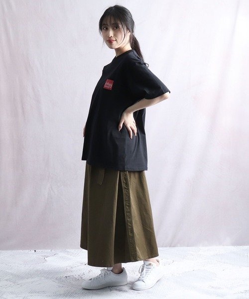 Manhattan Portage（マンハッタンポーテージ）の「【 Manhattan Portage / マンハッタンポーテージ 】MPL033 box logo T-shirt Tシャツ ロゴ T NSB（Tシャツ/カットソー・レディース・ブラック/ホワイト/ライトグリーン・FREE）」の4枚目の写真