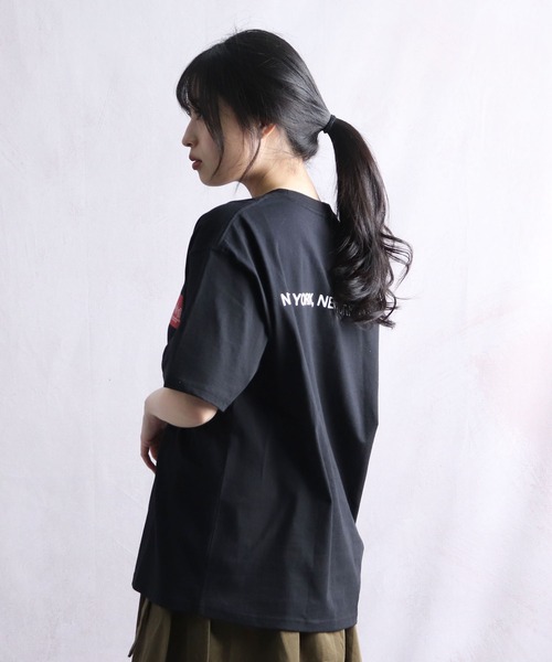 Manhattan Portage（マンハッタンポーテージ）の「【 Manhattan Portage / マンハッタンポーテージ 】MPL033 box logo T-shirt Tシャツ ロゴ T NSB（Tシャツ/カットソー・レディース・ブラック/ホワイト/ライトグリーン・FREE）」の6枚目の写真