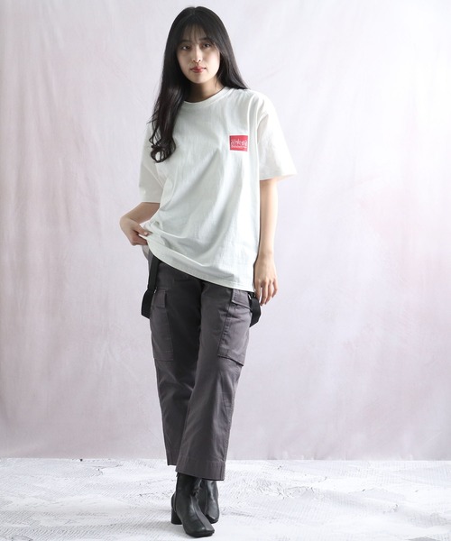 Manhattan Portage（マンハッタンポーテージ）の「【 Manhattan Portage / マンハッタンポーテージ 】MPL033 box logo T-shirt Tシャツ ロゴ T NSB（Tシャツ/カットソー・レディース・ブラック/ホワイト/ライトグリーン・FREE）」の10枚目の写真