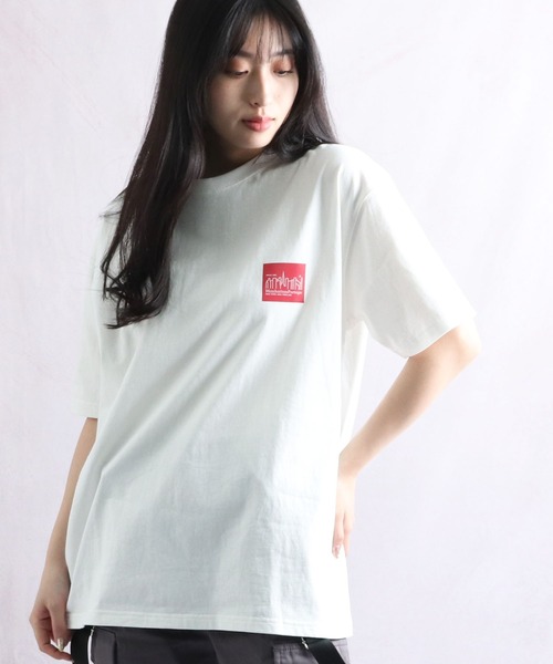 Manhattan Portage（マンハッタンポーテージ）の「【 Manhattan Portage / マンハッタンポーテージ 】MPL033 box logo T-shirt Tシャツ ロゴ T NSB（Tシャツ/カットソー・レディース・ブラック/ホワイト/ライトグリーン・FREE）」の8枚目の写真