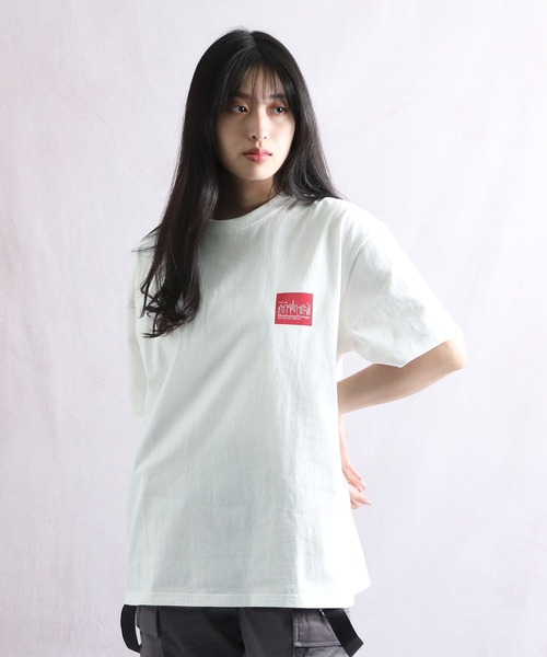 Manhattan Portage（マンハッタンポーテージ）の「【 Manhattan Portage / マンハッタンポーテージ 】MPL033 box logo T-shirt Tシャツ ロゴ T NSB（Tシャツ/カットソー・レディース・ブラック/ホワイト/ライトグリーン・FREE）」の7枚目の写真