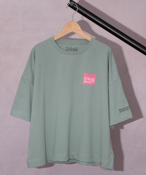 Manhattan Portage（マンハッタンポーテージ）の「【 Manhattan Portage / マンハッタンポーテージ 】MPL033 box logo T-shirt Tシャツ ロゴ T NSB（Tシャツ/カットソー・レディース・ブラック/ホワイト/ライトグリーン・FREE）」の17枚目の写真