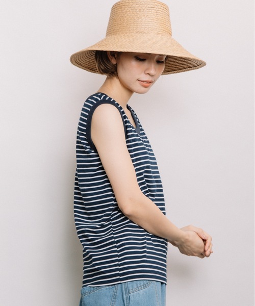 refinedworks(リファインドワークス)の「配色ボーダータンク(タンクトップ・レディース・ネイビー/ベージュ系その他/ブルー系その他・FREE)」の6枚目の写真
