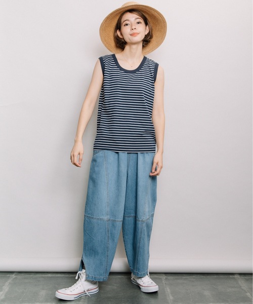 refinedworks(リファインドワークス)の「配色ボーダータンク(タンクトップ・レディース・ネイビー/ベージュ系その他/ブルー系その他・FREE)」の12枚目の写真