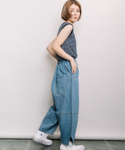 refinedworks(リファインドワークス)の「配色ボーダータンク(タンクトップ・レディース・ネイビー/ベージュ系その他/ブルー系その他・FREE)」の16枚目の写真