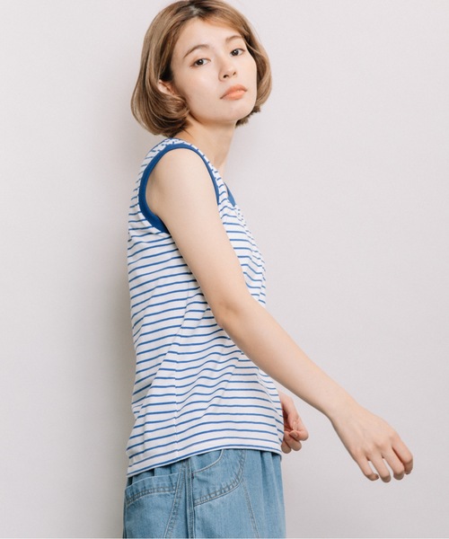 refinedworks(リファインドワークス)の「配色ボーダータンク(タンクトップ・レディース・ネイビー/ベージュ系その他/ブルー系その他・FREE)」の19枚目の写真