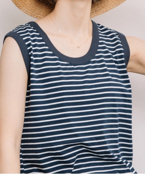 refinedworks(リファインドワークス)の「配色ボーダータンク(タンクトップ・レディース・ネイビー/ベージュ系その他/ブルー系その他・FREE)」の11枚目の写真