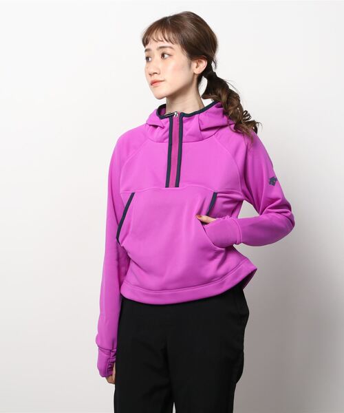 DESCENTE(デサント)の「デサント HEATNAVIハーフZIPパーカー(その他アウター・レディース・ブラック/ネイビー/レッドパープル・M/L)」の3枚目の写真