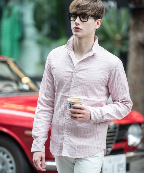 Buffalo Bobs（バッファローボブズ）の「LITTLE WING-PINTACK(リトルウィング-ピンタック)ピンタック シャツ（シャツ/ブラウス・メンズ・ブラック/ネイビー/ピンク/ホワイト・1-2/2-3/3-4）」の4枚目の写真