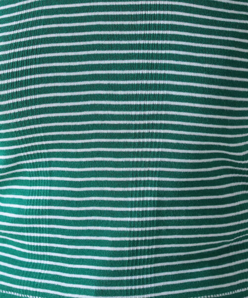 BeAMS DOT（ビームスドット）の「【WEB限定】MILLER x BeAMS DOT / 別注 フレンチスリーブ ミニボーダーT（Tシャツ/カットソー・レディース・オレンジ/ブルー/グリーン・ONE SIZE）」の14枚目の写真