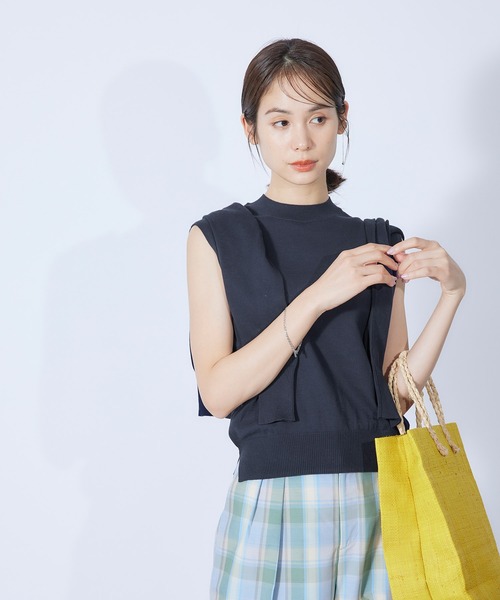 ROPE'（ロペ）の「フレンチフリーブニットプルオーバー（ニット/セーター・レディース・ホワイト系その他2/ベージュ系その他2/ミント/ネイビー/ピンク系その他2/ホワイト/オレンジ/サックスブルー・38）」の5枚目の写真