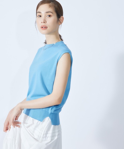 ROPE'（ロペ）の「フレンチフリーブニットプルオーバー（ニット/セーター・レディース・ホワイト系その他2/ベージュ系その他2/ミント/ネイビー/ピンク系その他2/ホワイト/オレンジ/サックスブルー・38）」の6枚目の写真