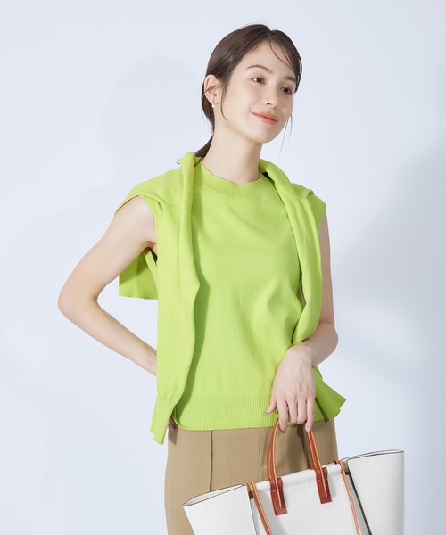 ROPE'（ロペ）の「フレンチフリーブニットプルオーバー（ニット/セーター・レディース・ホワイト系その他2/ベージュ系その他2/ミント/ネイビー/ピンク系その他2/ホワイト/オレンジ/サックスブルー・38）」の4枚目の写真