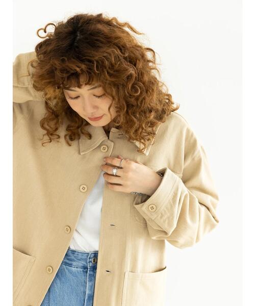 koe（コエ）の「ツイルCPOジャケット*（ブルゾン・レディース・ベージュ/カーキ・M/L）」の12枚目の写真