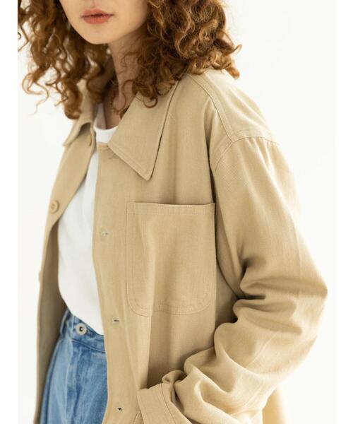 koe（コエ）の「ツイルCPOジャケット*（ブルゾン・レディース・ベージュ/カーキ・M/L）」の14枚目の写真