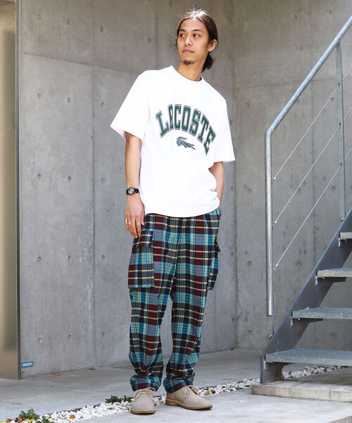 LACOSTE（ラコステ）の「LACOSTE × BEAMS / 別注 College T-Shirt（Tシャツ/カットソー・メンズ・ネイビー/ホワイト/イエロー/グリーン・1/3/4/2/5）」の5枚目の写真