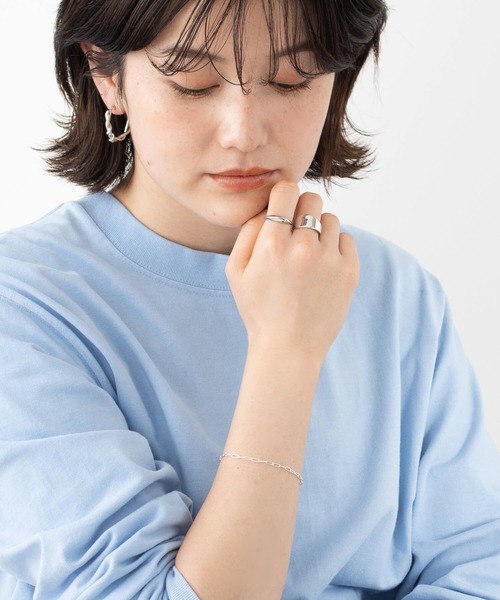 JUICY ROCK(ジューシーロック)の「SV925 フラットスクエアチェーンブレスレット(ブレスレット・レディース・シルバー・ONE SIZE)」の3枚目の写真