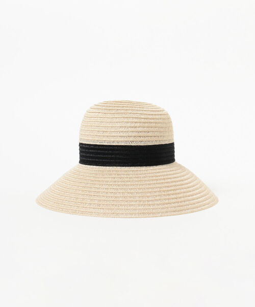 Ray BEAMS(レイビームス)の「Ray BEAMS / ポリ ブレード ハット(ハット・レディース・ブラック/ナチュラル・ONE SIZE)」の9枚目の写真
