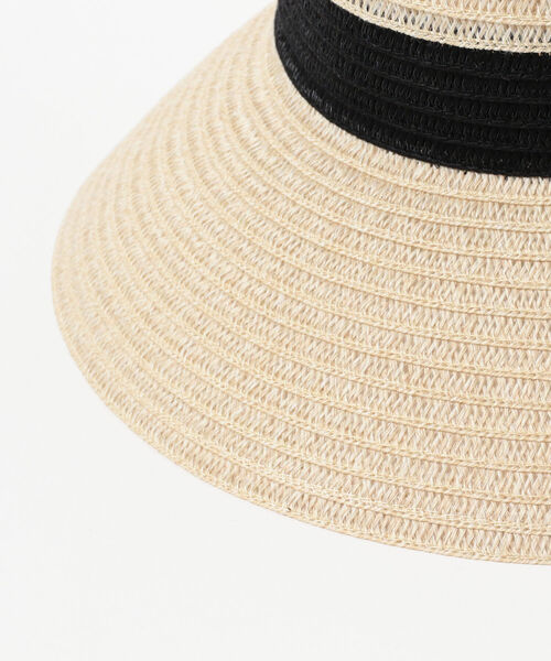 Ray BEAMS(レイビームス)の「Ray BEAMS / ポリ ブレード ハット(ハット・レディース・ブラック/ナチュラル・ONE SIZE)」の7枚目の写真