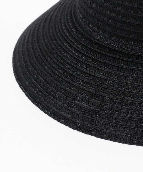 Ray BEAMS(レイビームス)の「Ray BEAMS / ポリ ブレード ハット(ハット・レディース・ブラック/ナチュラル・ONE SIZE)」の3枚目の写真