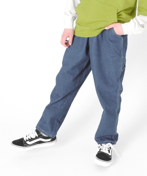 GLAZOS（グラソス）の「[ワイドテーパード]ペインターパンツ【セットアップ対応】（その他パンツ・キッズ・ブルー/オフホワイト/ライトブルー/ブラック・130cm/150cm/160cm/170cm/140cm）」の4枚目の写真