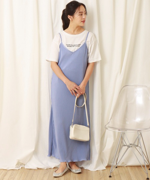 libelle more（リベル モア）の「スムースクリスタルプリーツジャンスカ（ジャンパースカート・レディース・グリーン/アイボリー/ライム/ブルー/ブラック・M/L）」の5枚目の写真