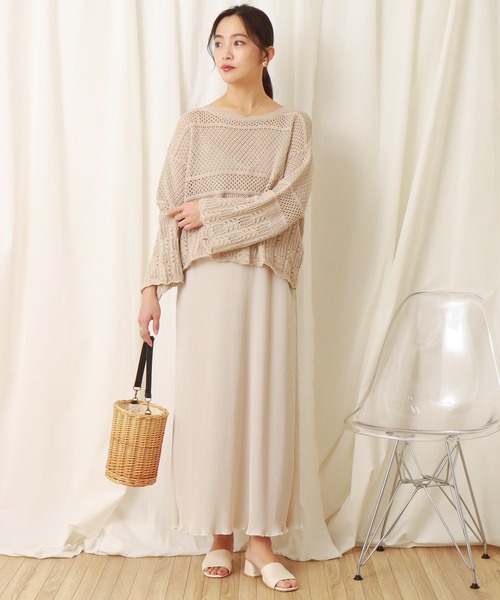 libelle more（リベル モア）の「スムースクリスタルプリーツジャンスカ（ジャンパースカート・レディース・グリーン/アイボリー/ライム/ブルー/ブラック・M/L）」の6枚目の写真