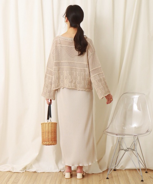 libelle more（リベル モア）の「スムースクリスタルプリーツジャンスカ（ジャンパースカート・レディース・グリーン/アイボリー/ライム/ブルー/ブラック・M/L）」の7枚目の写真