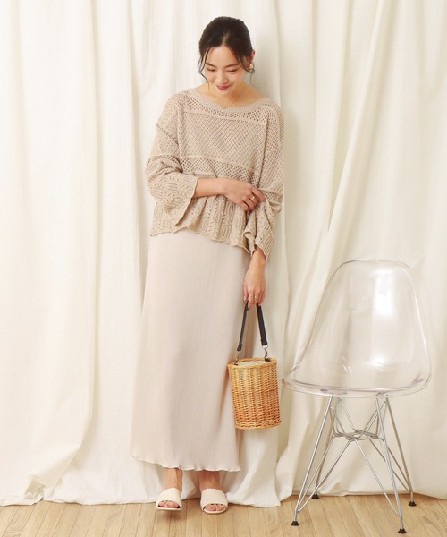 libelle more（リベル モア）の「スムースクリスタルプリーツジャンスカ（ジャンパースカート・レディース・グリーン/アイボリー/ライム/ブルー/ブラック・M/L）」の9枚目の写真