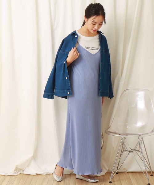 libelle more（リベル モア）の「スムースクリスタルプリーツジャンスカ（ジャンパースカート・レディース・グリーン/アイボリー/ライム/ブルー/ブラック・M/L）」の17枚目の写真