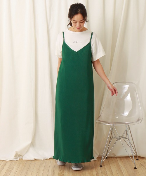 libelle more（リベル モア）の「スムースクリスタルプリーツジャンスカ（ジャンパースカート・レディース・グリーン/アイボリー/ライム/ブルー/ブラック・M/L）」の22枚目の写真