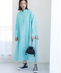 Green　Parks | ストライプ切替Aラインワンピース(ワンピース)