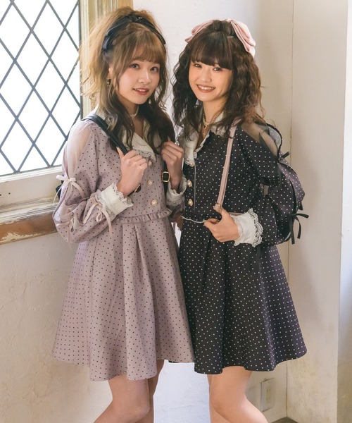 ROJITA（ロジータ）の「袖リボンテーラードワンピース