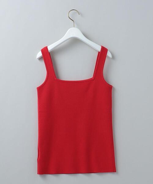 6(ロク)の「<6(ROKU)>KNIT SQUARE NECK TANK TOP/タンクトップ(タンクトップ・レディース・ホワイト/ブラック/レッド・FREE)」の7枚目の写真